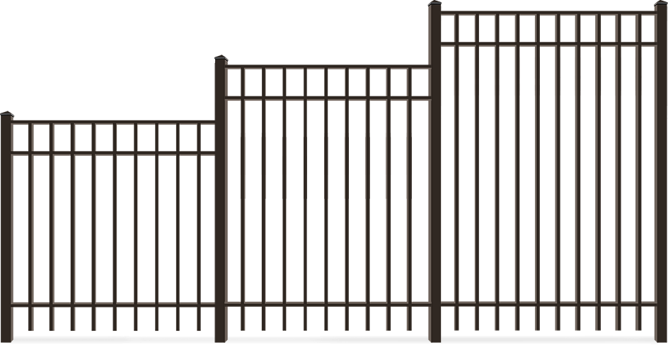 Residential Aluminum fence height options Flat Rock Alabama