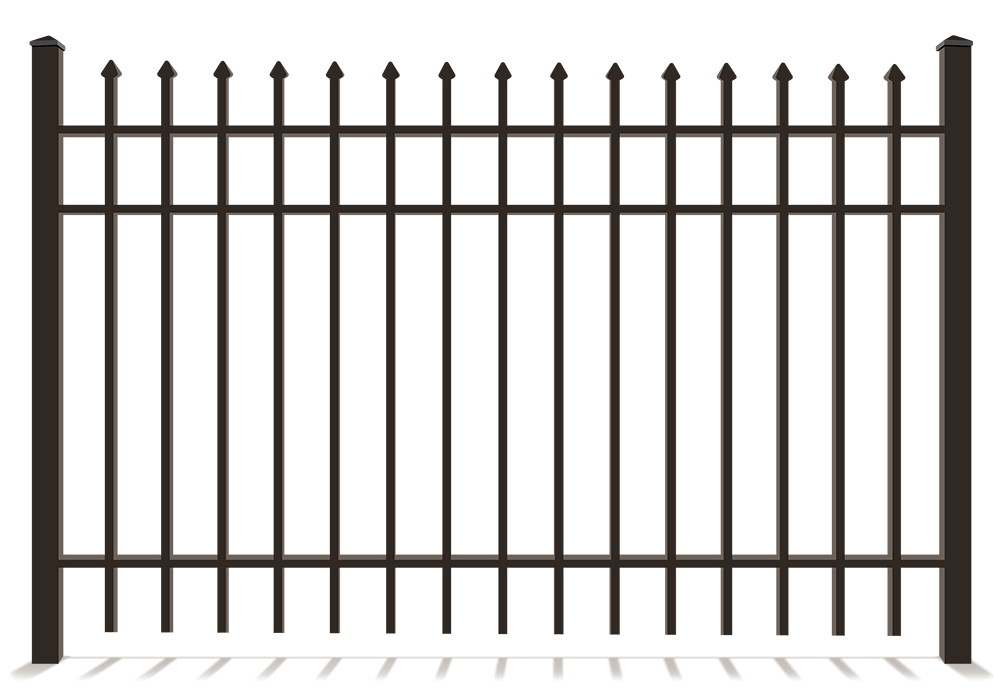 3 rail aluminum fence with spear tops in Flat Rock Alabama
