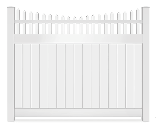 Vinyl Spindle Open Top fence contractor in Flat Rock Alabama