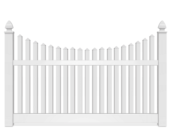 Vinyl Scalloped fence contractor in Flat Rock Alabama