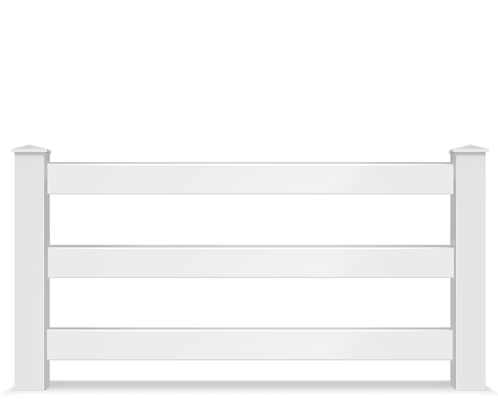 Vinyl split rail farm fence contractor in Flat Rock Alabama