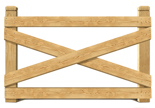 Post & Crossbuck wood fence in Flat Rock Alabama