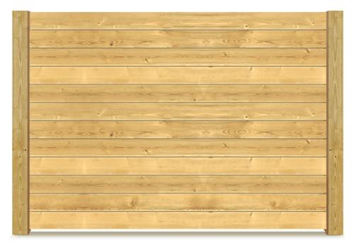 Horizontal wood fence in Flat Rock Alabama