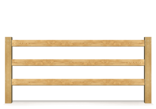 Post & Board wood fence in Flat Rock Alabama