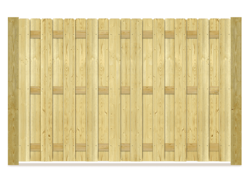 Shadowbox wood fence in Flat Rock Alabama