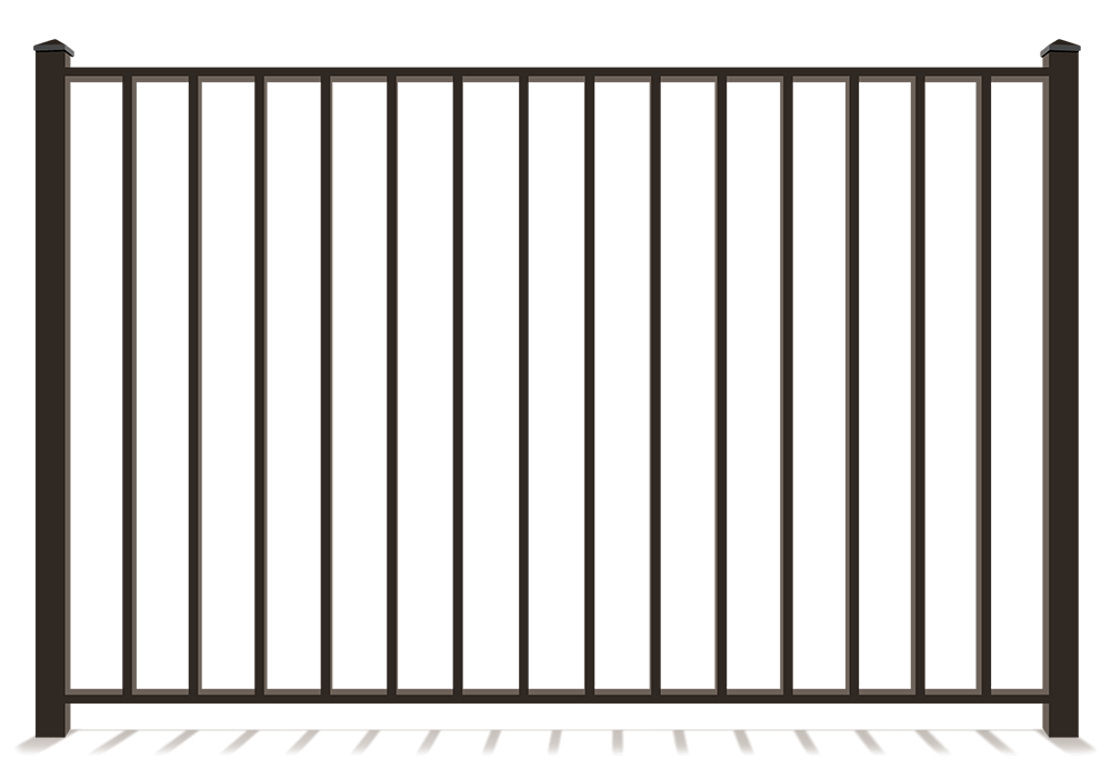 Decorative Steel 2 Rail Fence in Flat Rock Alabama